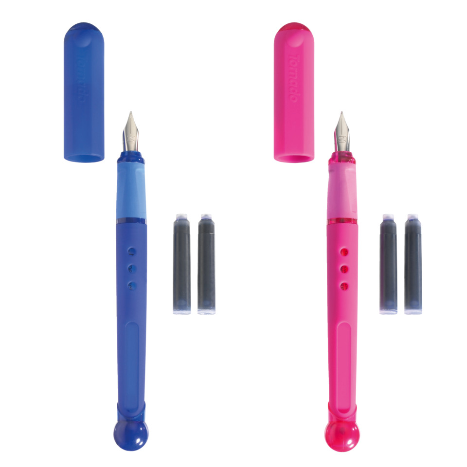 Fountain pen, Blue pen, Nib, Ink cartridges, Replaceable nib