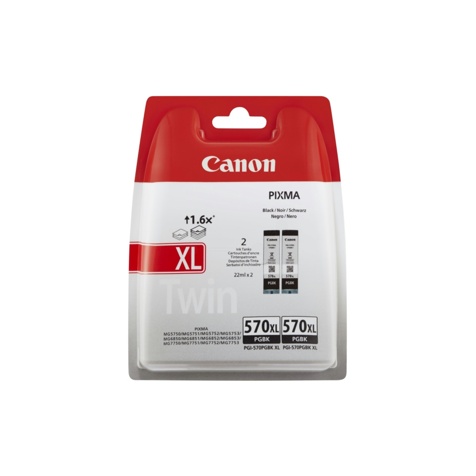 Tintenpatronen, XL, Druckertinte, Canon, PGI570BKXL