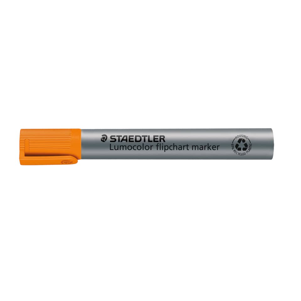 Marker, Flipchart, Lumocolor, Orange, Graffiti