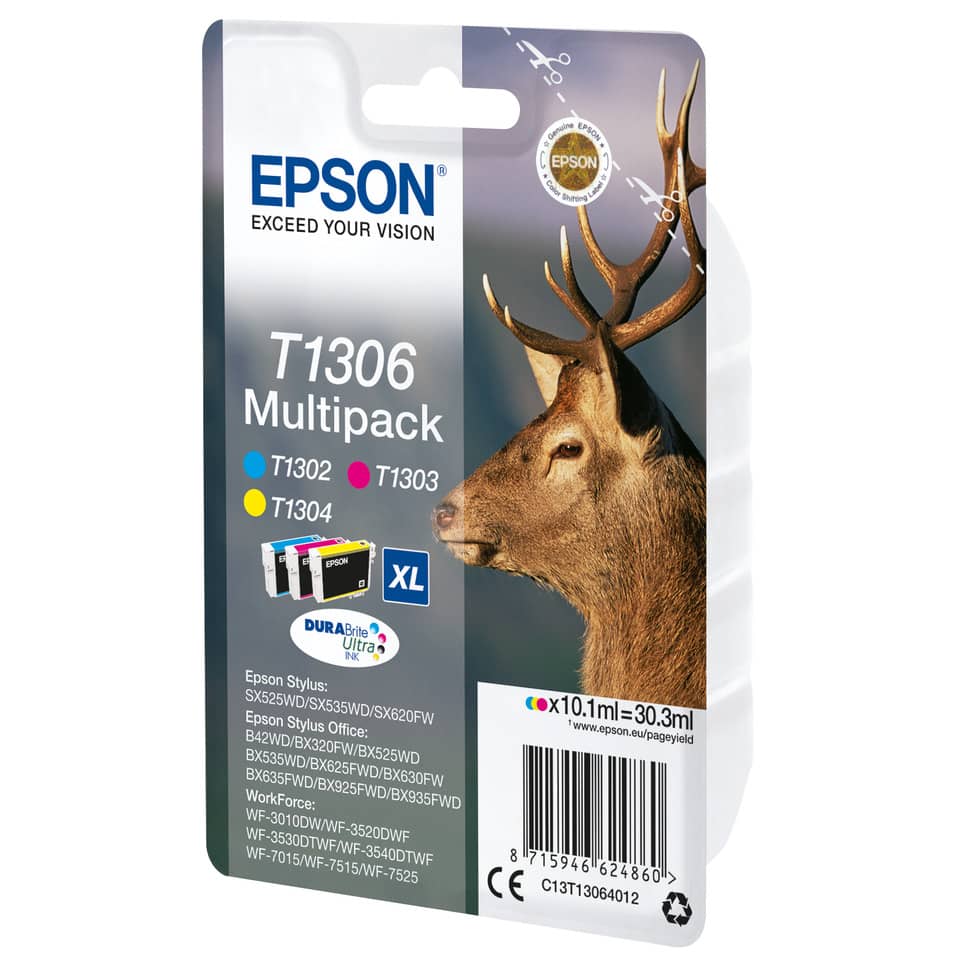 T1306 Multipack, Tintenpatrone, bunte Punkte, XL-Tintenpatrone, Durabrite Ultra-Tinte