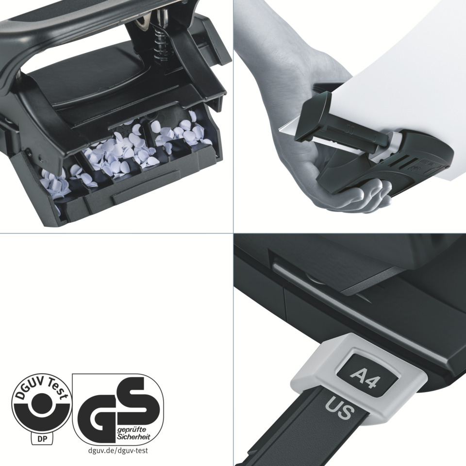 USB-Cable, A4, SD-Card, Adapter, Slot,  Tacker, Papierschredder, Klebestreifen, Abheftmechanismus, A4US USB