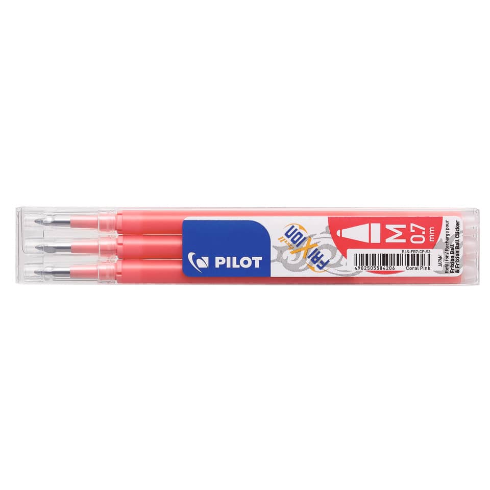 Kunststoff Stifte, Druckbleistifte, Klarhülle, Korallenpink, 3er Pack