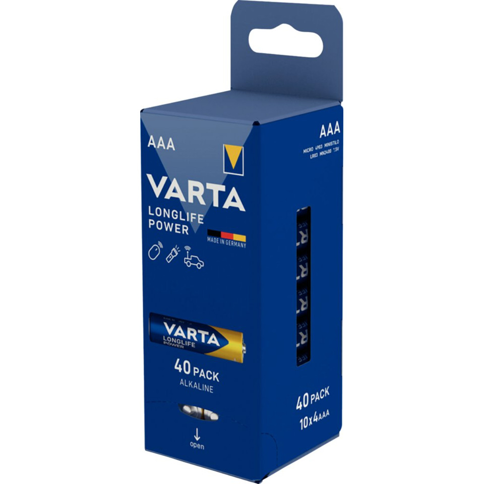 uhr, alkalische batterie, aa pack, varta, longlife power