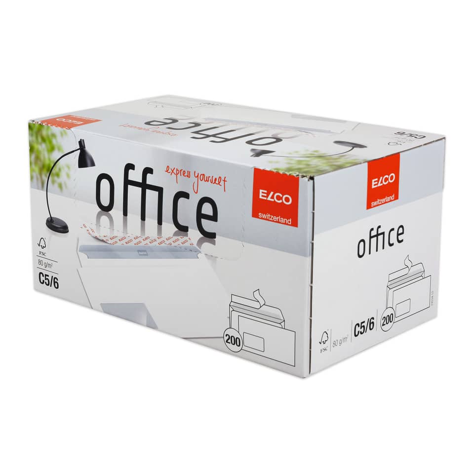 Schreibtischpapier, Kopiepapier, C5/6 Umschläge, 200 Blatt, Elco Switzerland