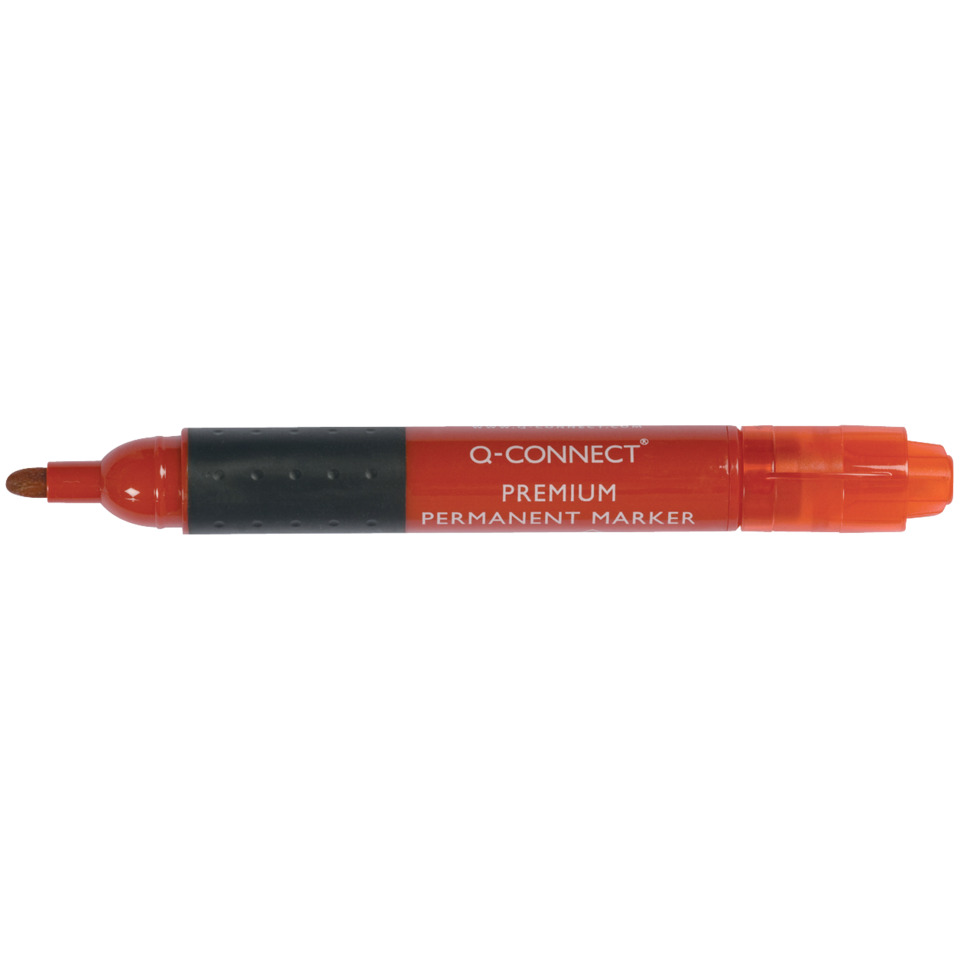 Permanentmarker, Permanentmarker, Orange Marker, Q-Connect, Hochwertig