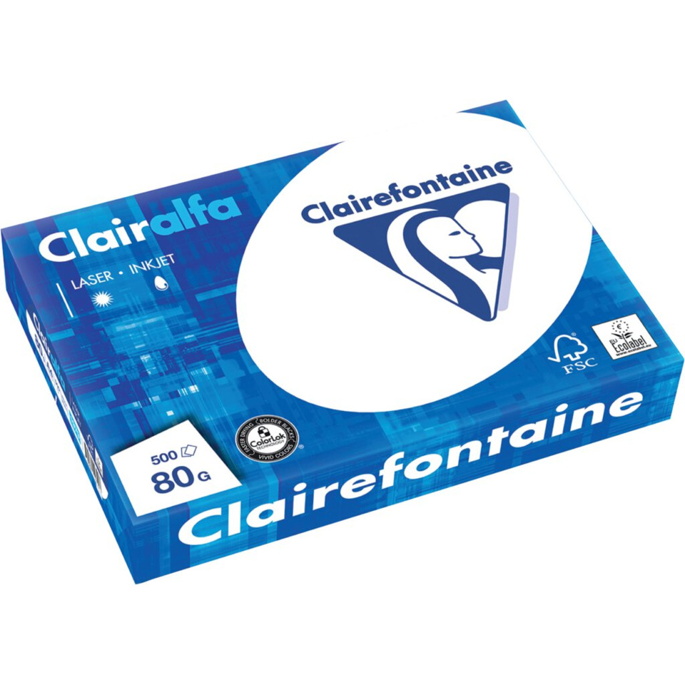 Klebeband, Papierrolle, Spirale, Laser-Inkjet, Clairefontaine
