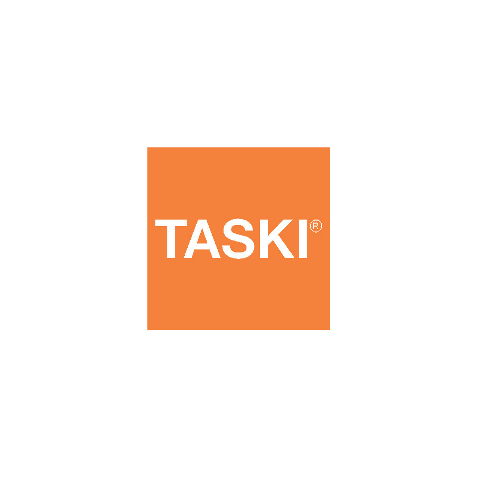orange square, logo, TASKI, brand logo, square