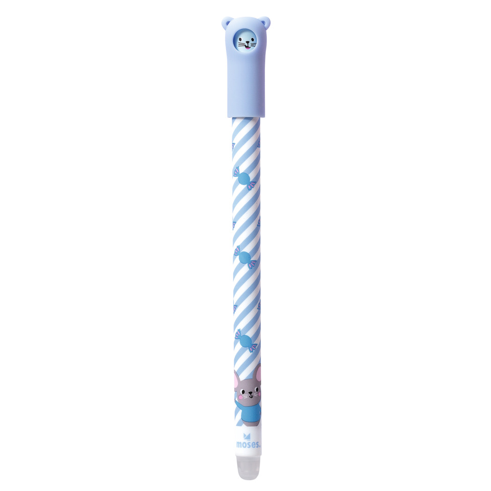 Spiralstift, Schreibstift, Tiermotiv, Blau, Muster