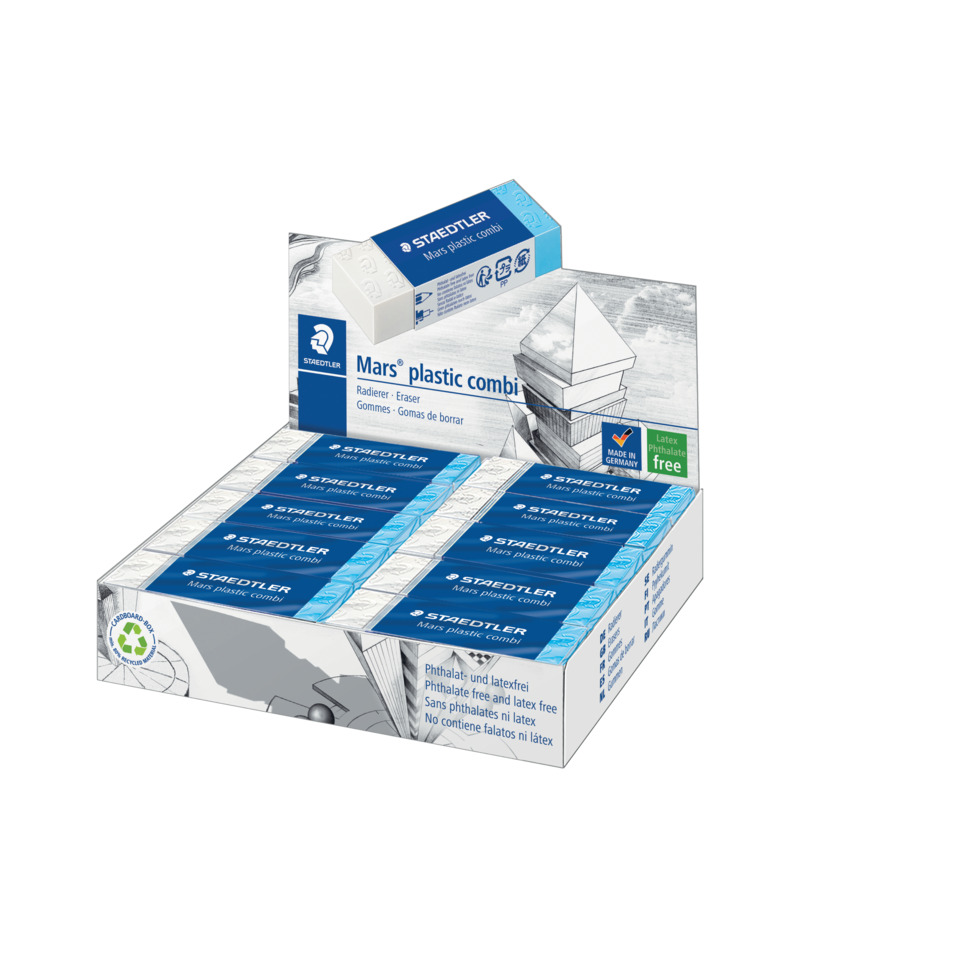 office-supplies, radier, plastik, packung, blau