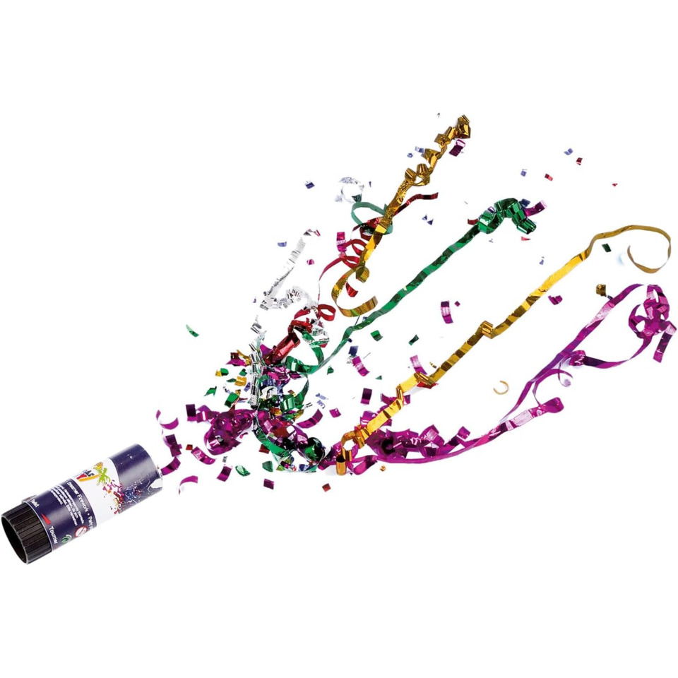 Konfetti-Kanone, Konfetti, Party-Deko, Luftfeuerwerk, Bunte Streifen