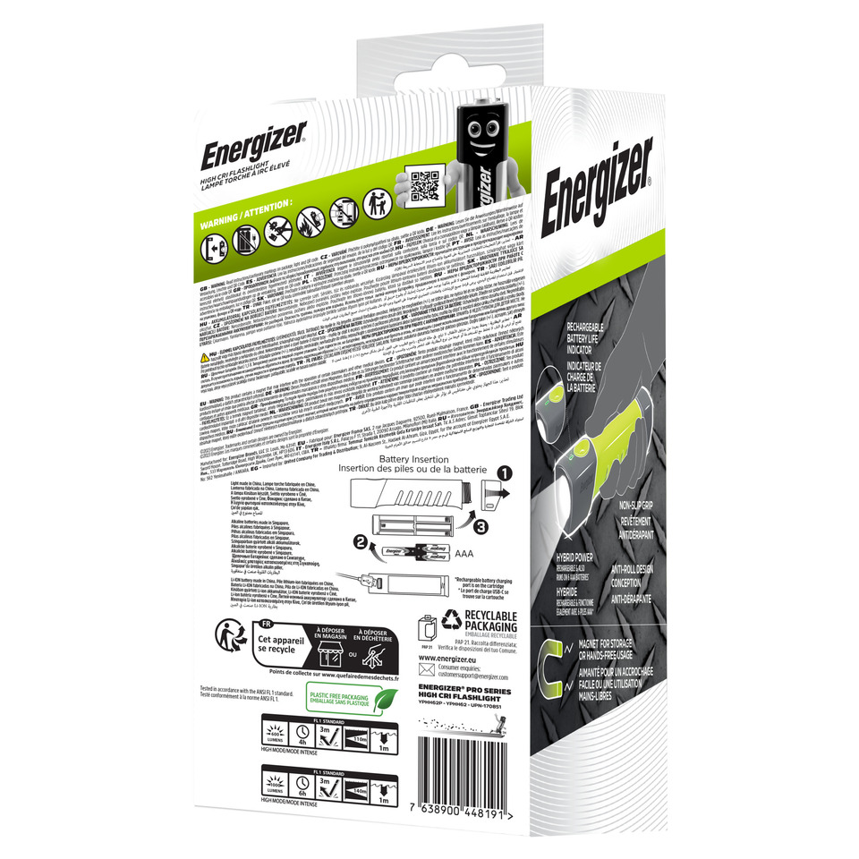  flashlight, batterie, aufladbare, AAA, verpackung