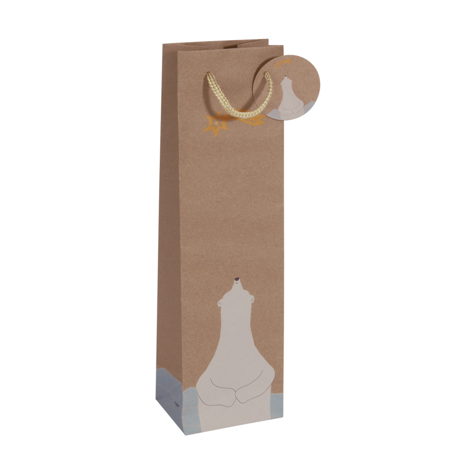 Geschenktüte, Papiertüte, Kordelzug, Polarstern-Design, Verpackungstüte