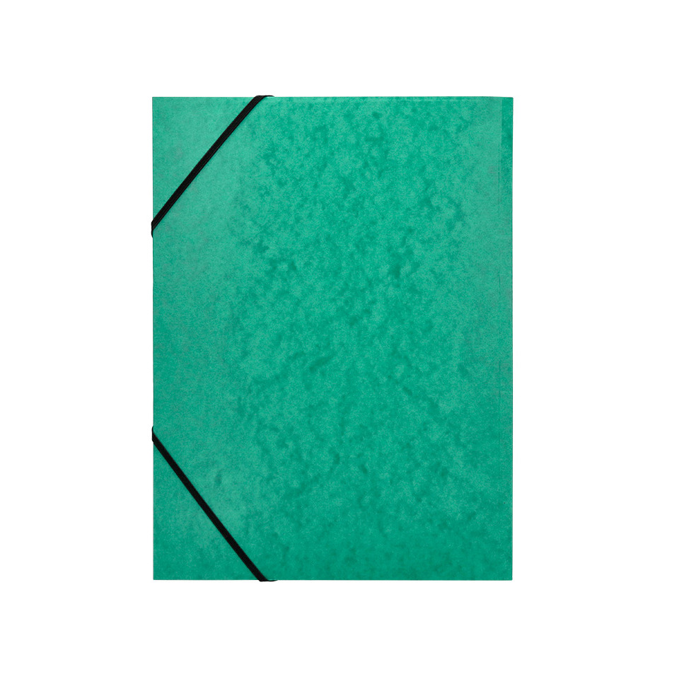 Notizbuch, kariert, grüne Abdeckung, Elastische Schnürung, Notizblock