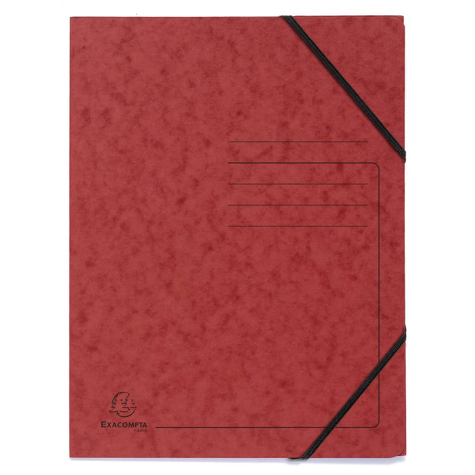 Notizbuch, Rot, Kartenfach, Elasticband, Klebepad