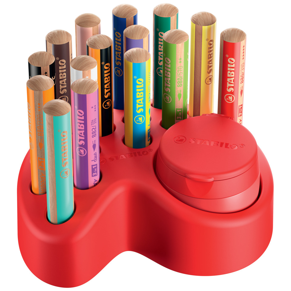 buntstifte, stabilo, bleistiftenset, sortiment, zeichenset