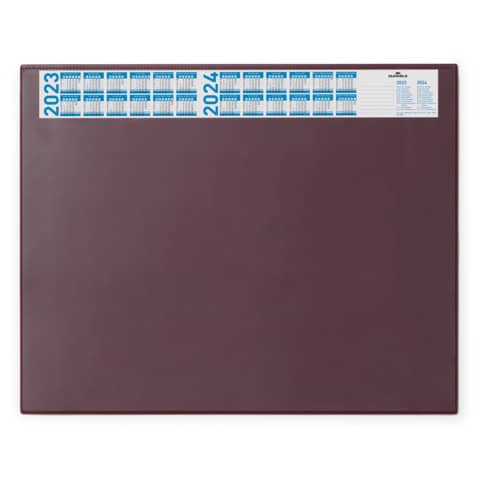 Schreibunterlage mit Jahreskalender, PVC, 650 x 520 mm, 2 mm, rot DURABLE 7204 03