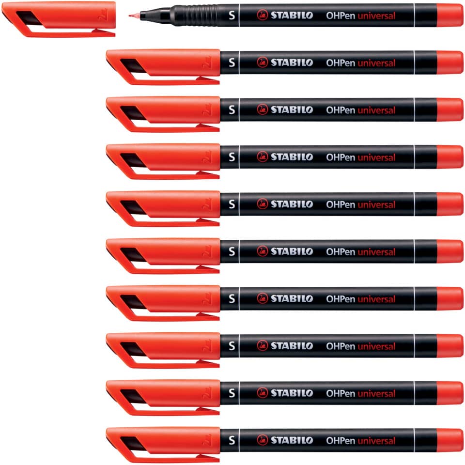 Whiteboard-Marker, Permanentmarker, Roter Marker, Klickspitze, Filzstift