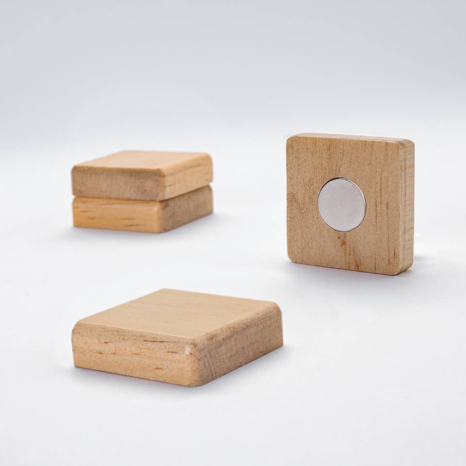 Holzblock, Holzblöcke, Quadratischer Block, Naturholz, Holzspielzeug