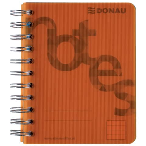 Collegeblock, A6, 140 Blatt, PP, kariert, orange DONAU 7527201-12