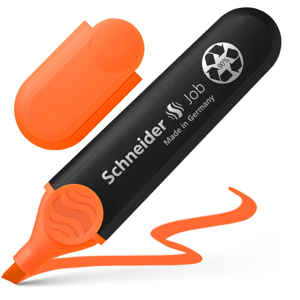 Permanentmarker, Klebemarker, orange, Kunststoffkappe, Schreiber