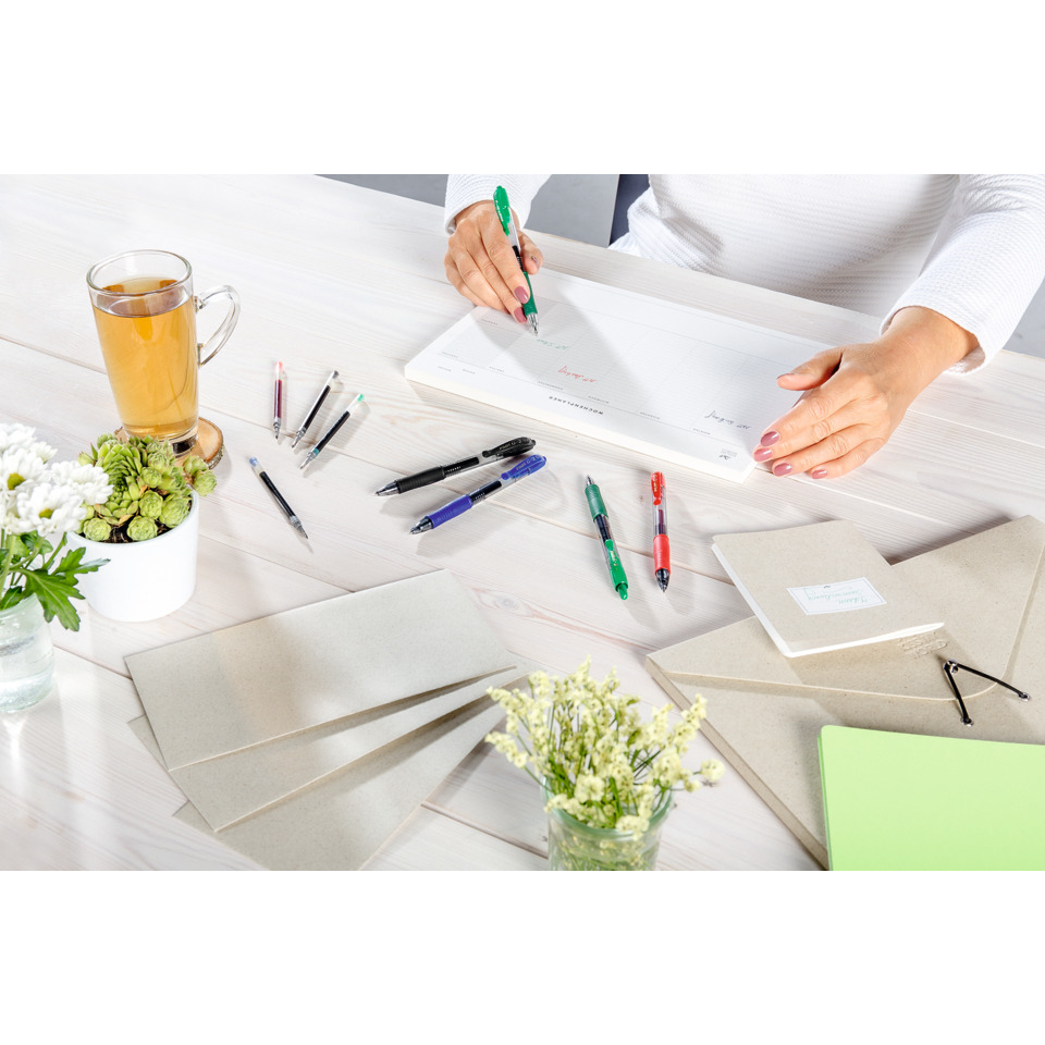 Schreibtisch, Bürobedarf, Planer, Notizblock, Stifte