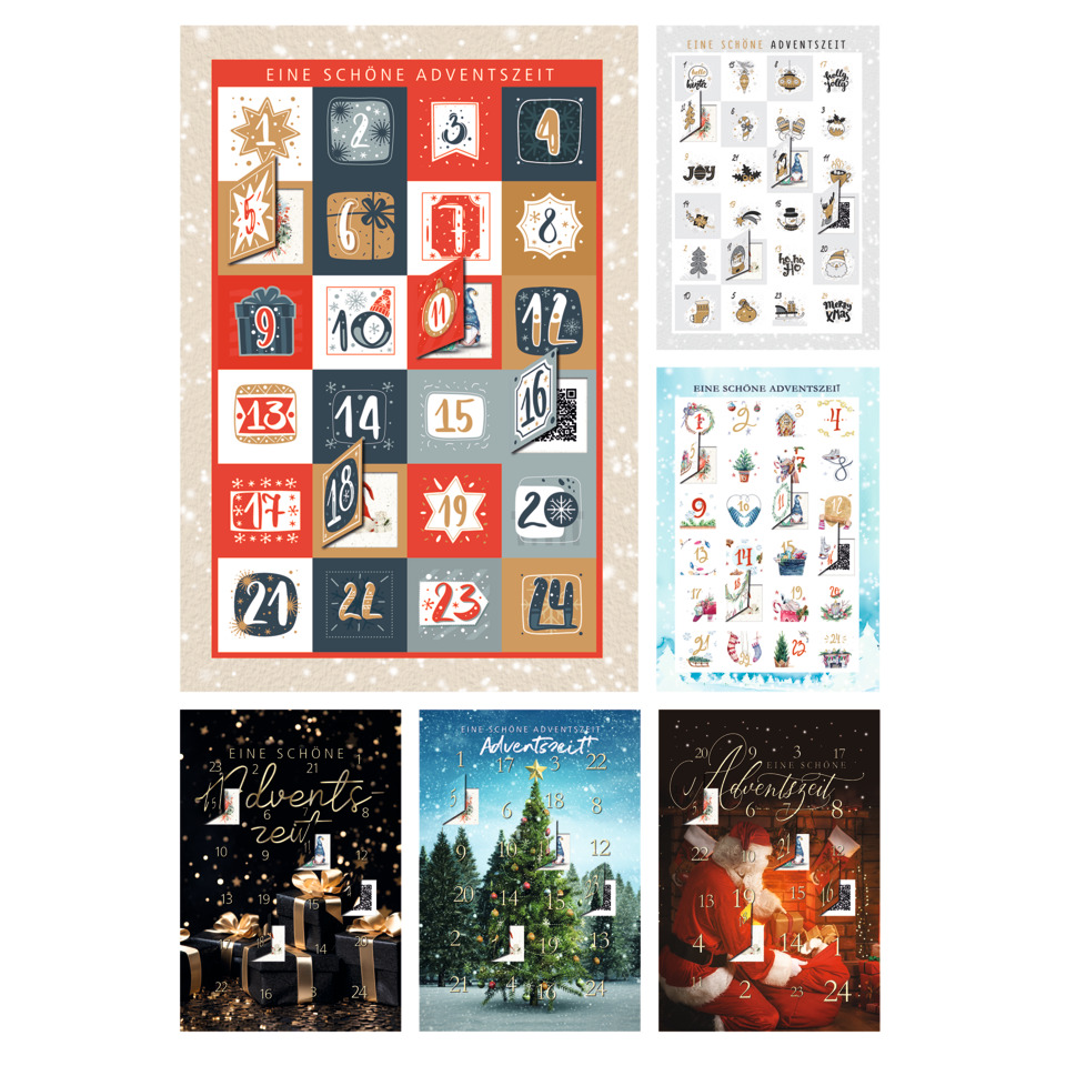Adventskalender, Weihnachtskalender, Kalenderzahlen, Adventssonntag, Weihnachtsdekoration