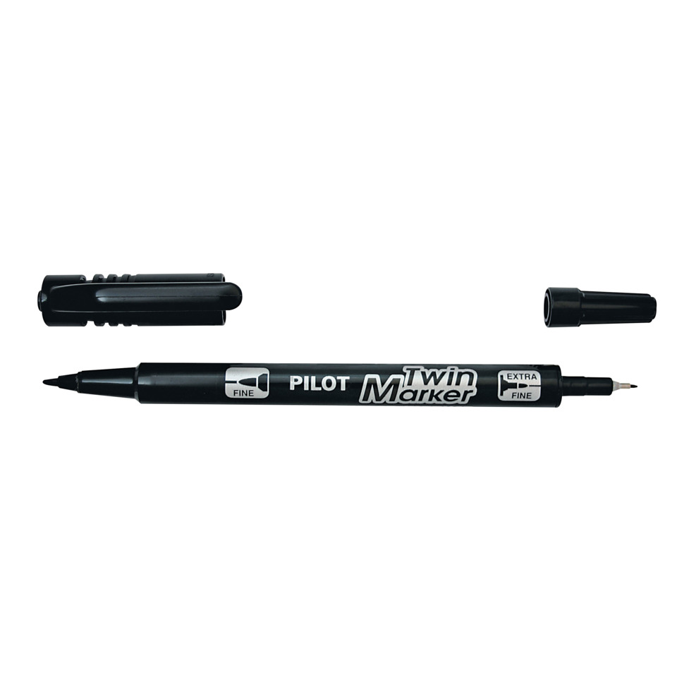 Marker, Twin, Pilot, Fine, Schwarz