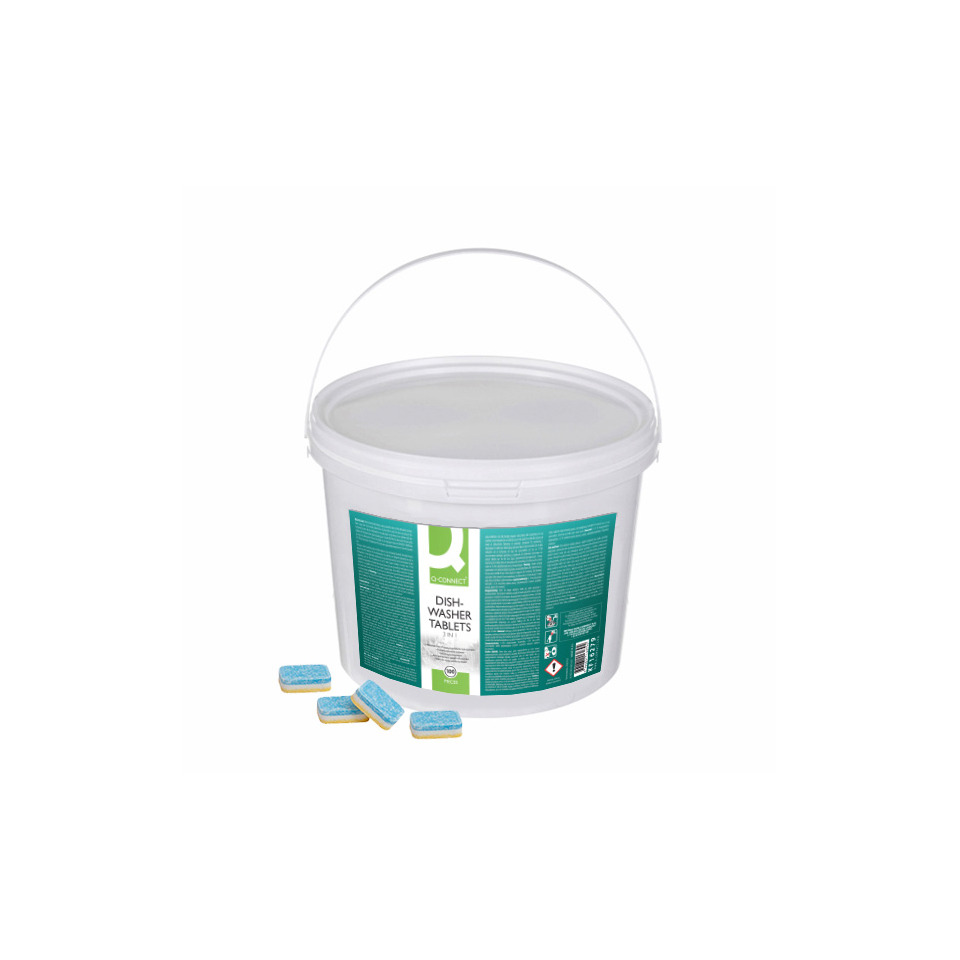 Diswasher-Tabletten, Eimer, Reinigungsprodukt, blaue Tablette, Geschirrspüler-Reiniger
