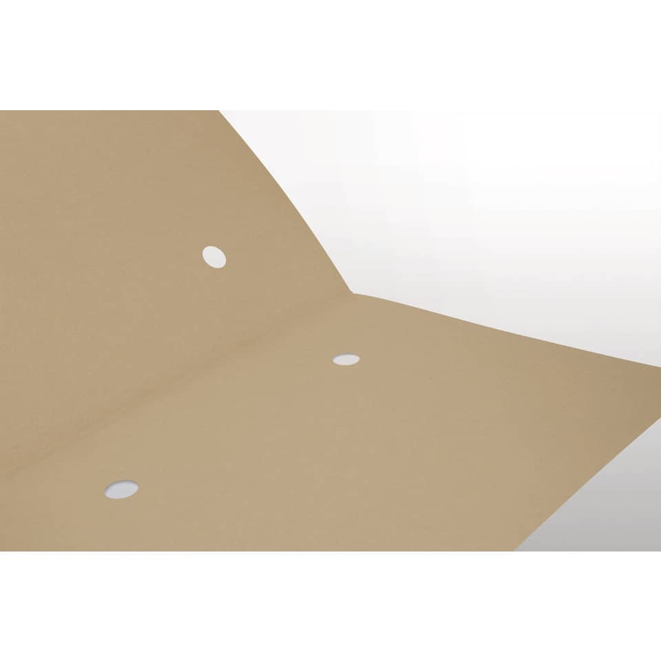 Pappe, Laminiert, Dreiecksform, Einschnittlöcher, Beige