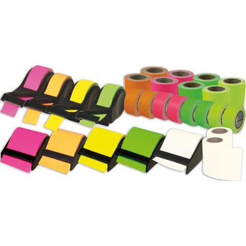 Haftnotiz Rollen im Abroller - 60mm & 19mm x 10m, nachfüllbar - 27 Stück RNK CT1891