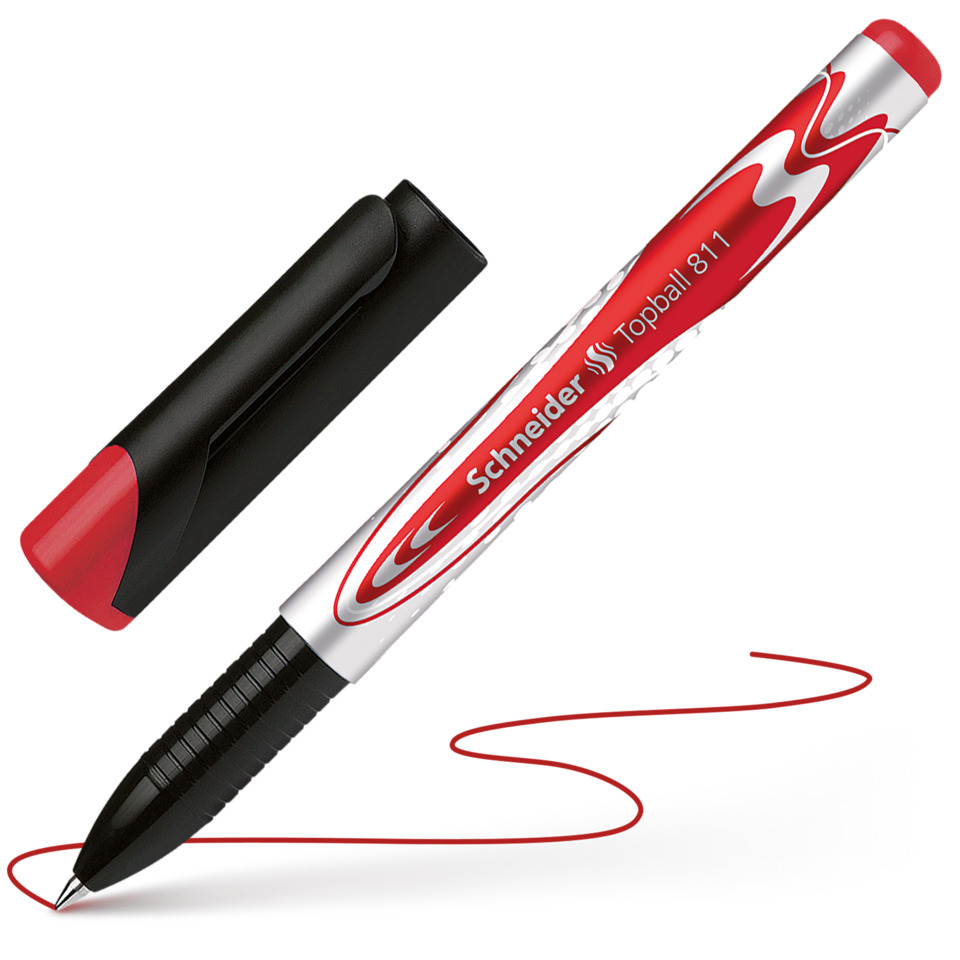 Kugelschreiber, Marker, Tintenroller, Schreiber, Schwarz-rot