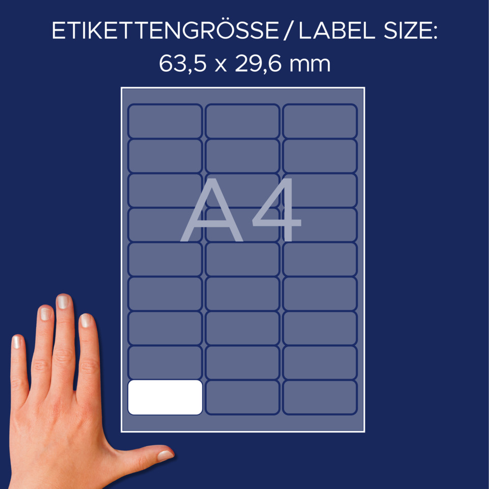 staubfreie, Etiketten, Format A4, Etikettenbogen, Aufkleberpapier