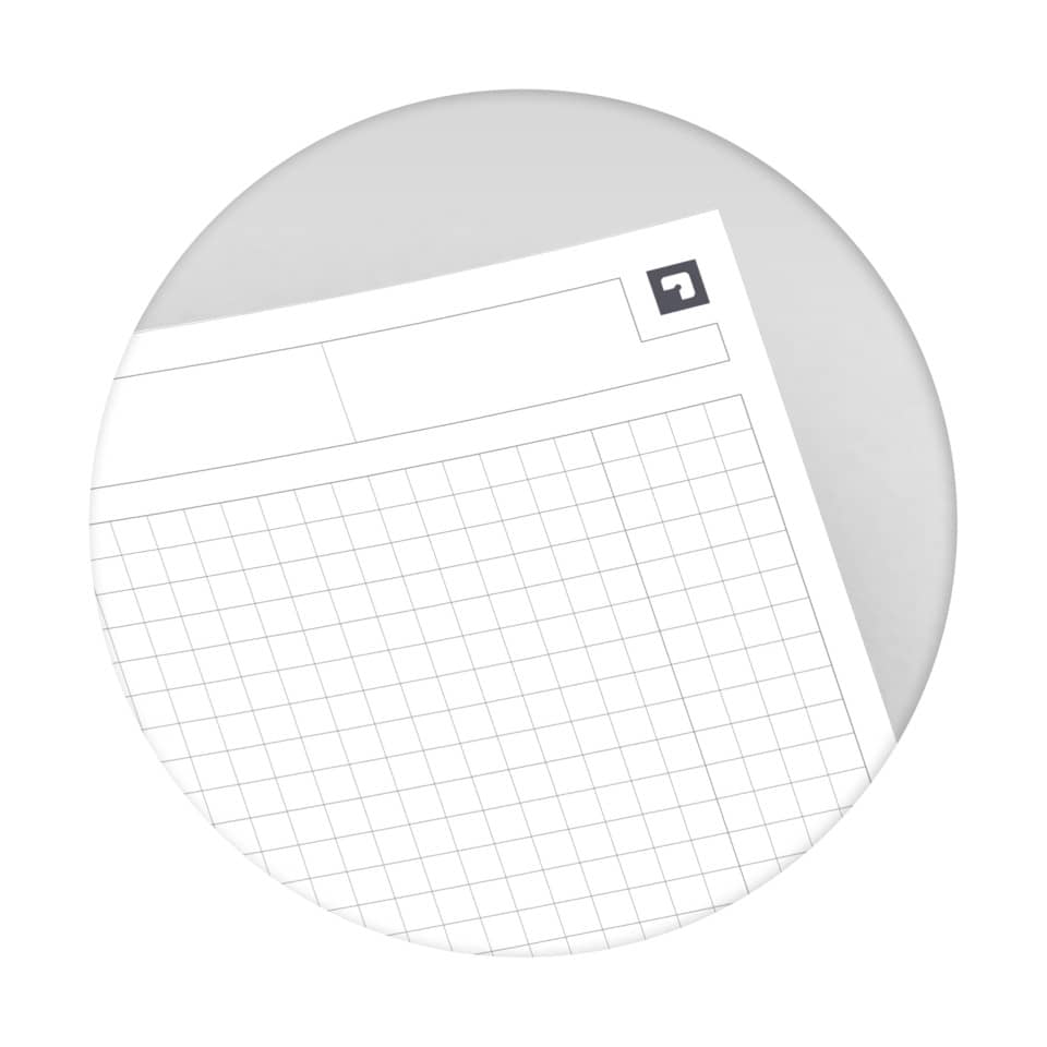 Graph-Papier, Gitterpapier, Vorderseite Papier, weiße Blatt, Gitterlinien