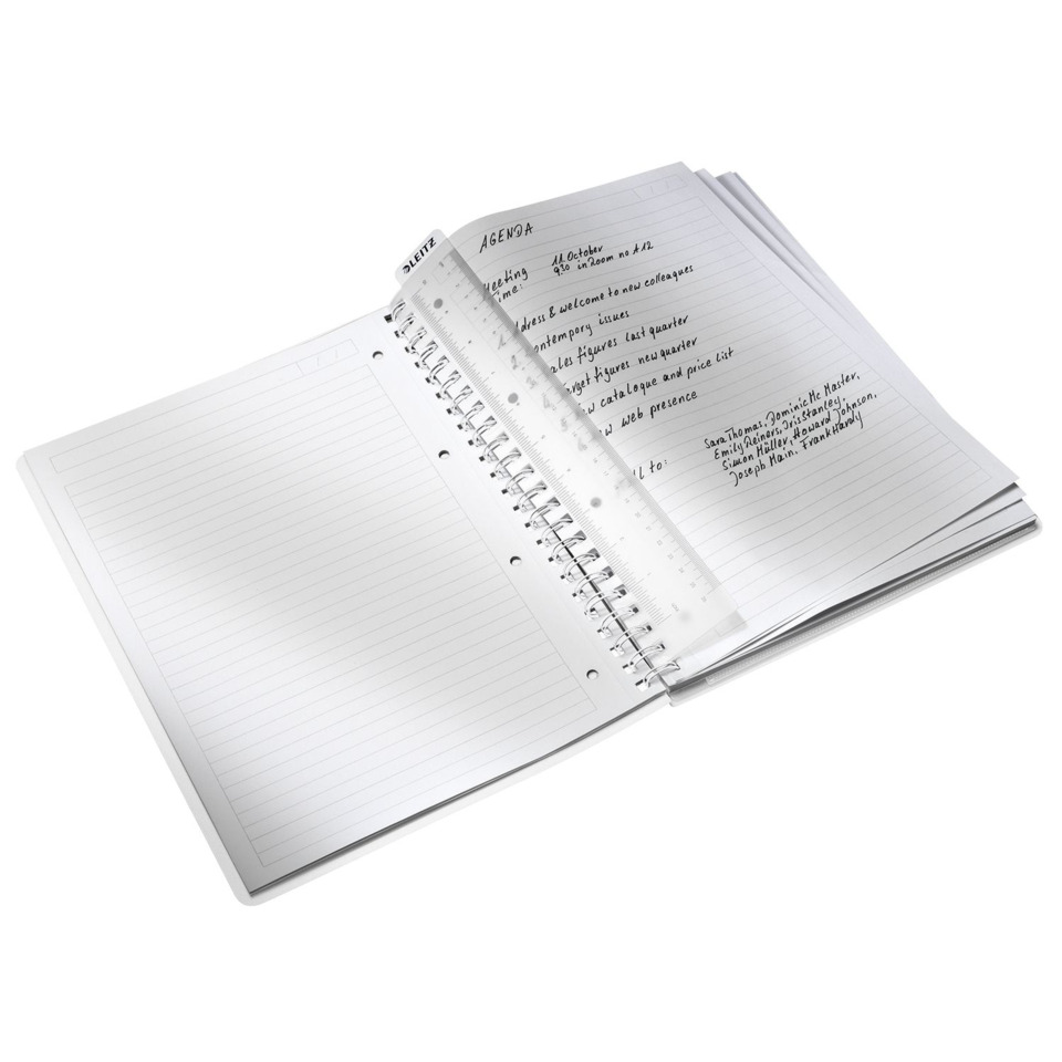 Notizbuch, Spiralblock, Linierte Seiten, Taschenruler, Schreibblock