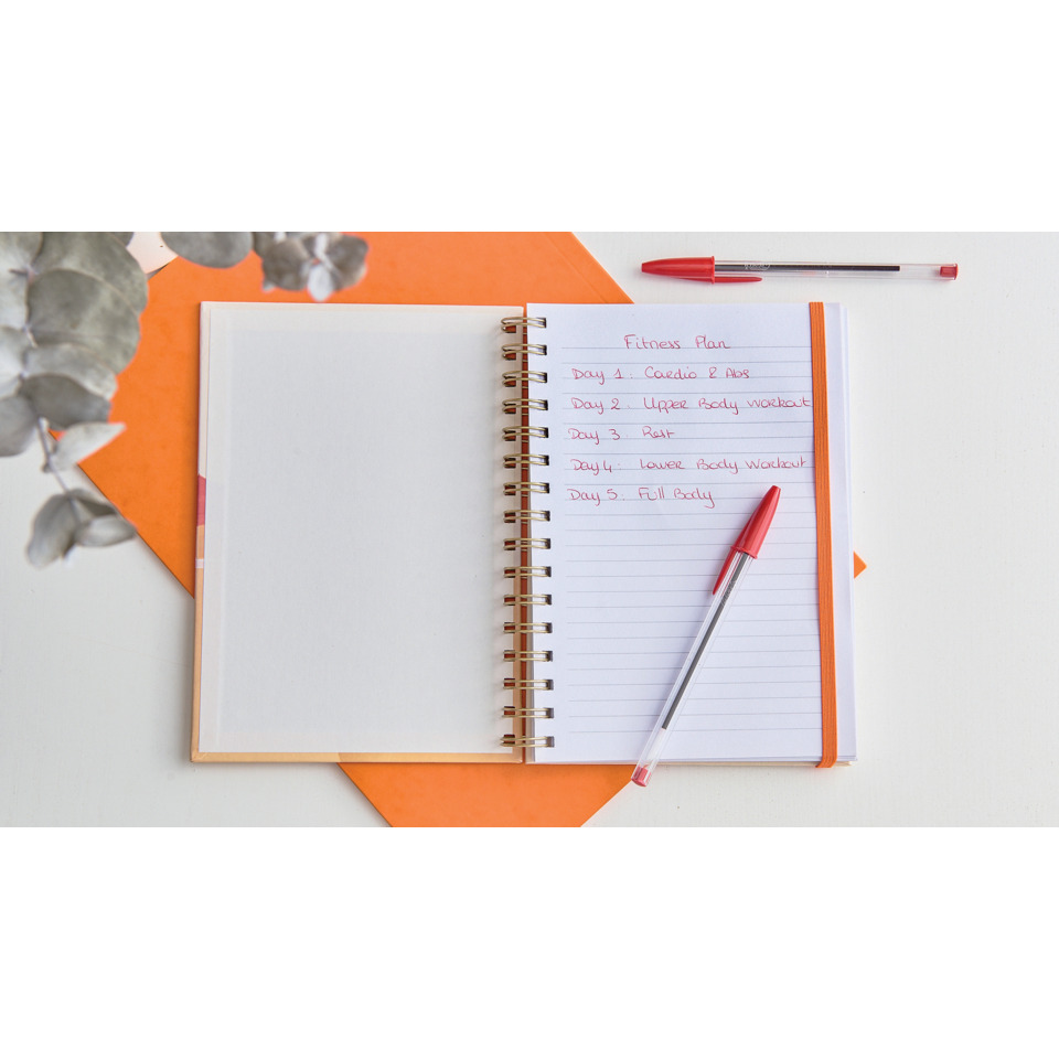 Notizbuch, Spiralblock, Liniennotizen, Stift, Tagesplan
