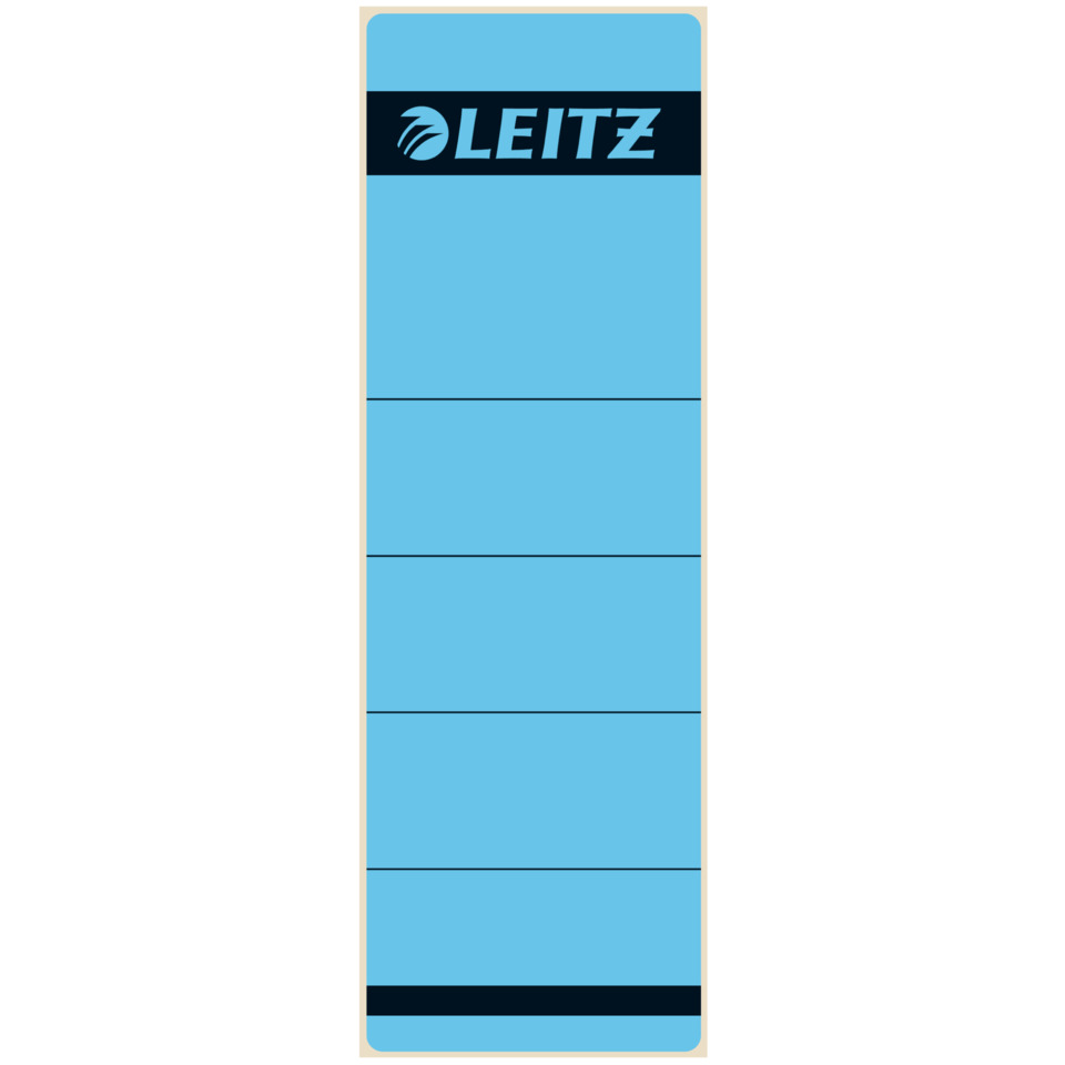 Ordnerrückenschild selbstklebend, 62 x 191 mm, breit/kurz, 10 Stück, blau LEITZ 1642-00-35