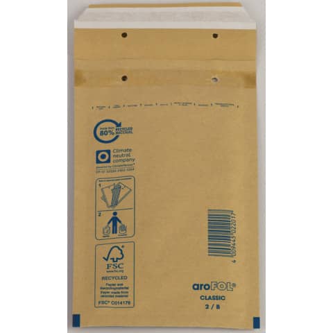 Luftpolstertasche Classic 2/B, 140x225mm, braun AROFOL 2FVAF000062