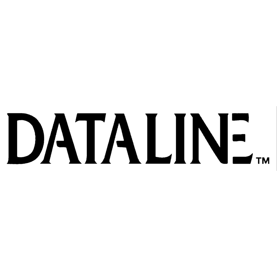 dateline logo, text logo, black text, graphic, brand logo
