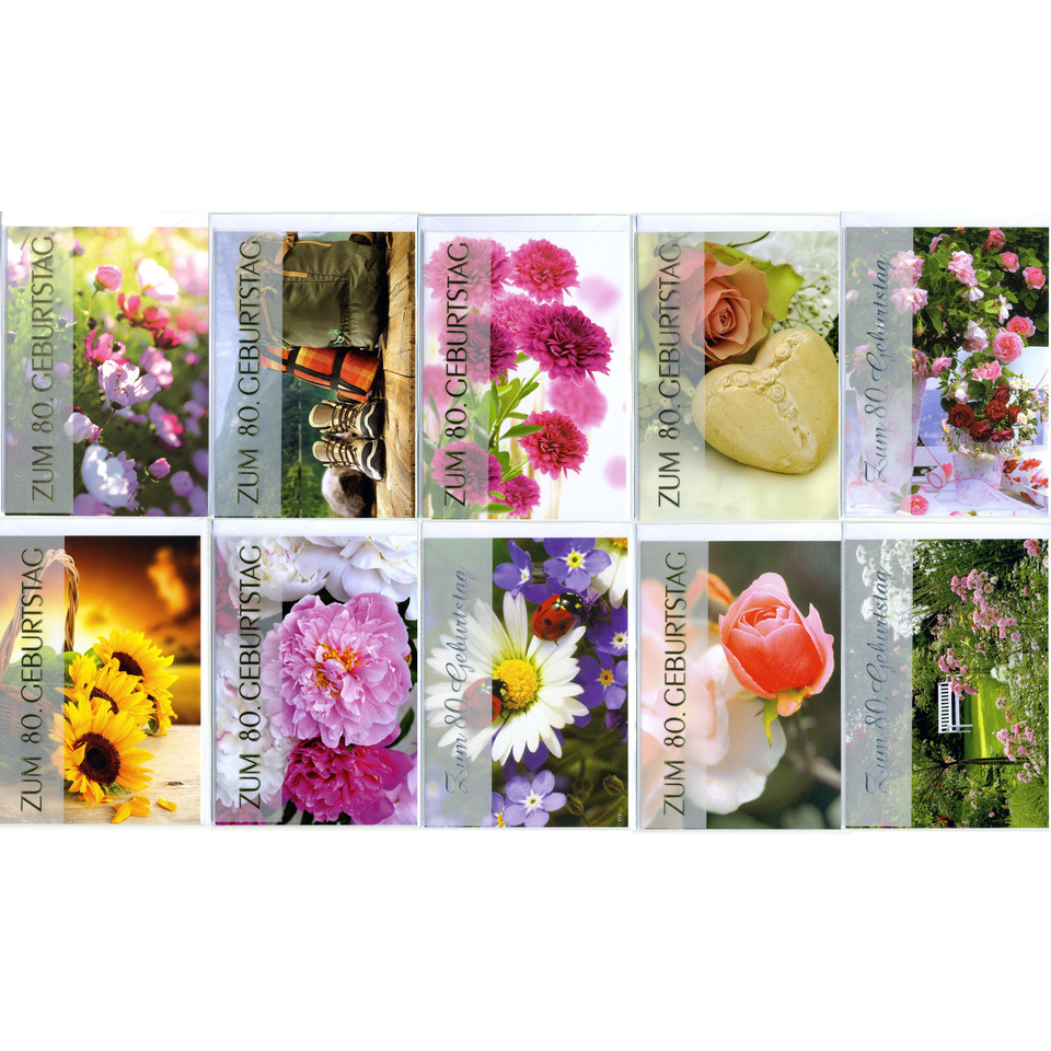 Blumen-Collage, Gartenblumen, Blüten, Florale Karten, Blumen-Collage