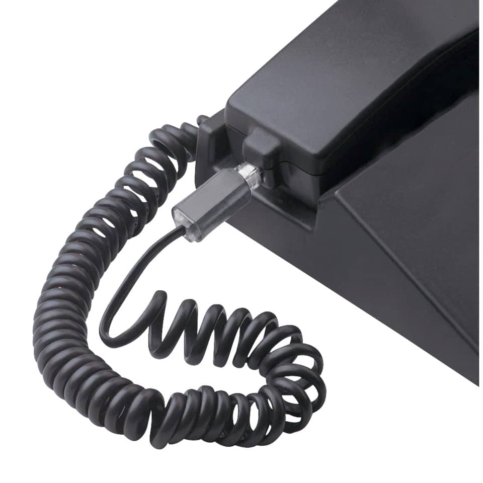 telefonanschluss, schleppkabel, coiled-kabel, anschlusskabel, hang-up-telefon