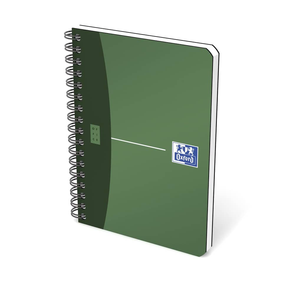 spiral-bound notebook, grünes notebook, Oxford-Marke, Spiralheft,  liniertes Notizbuch