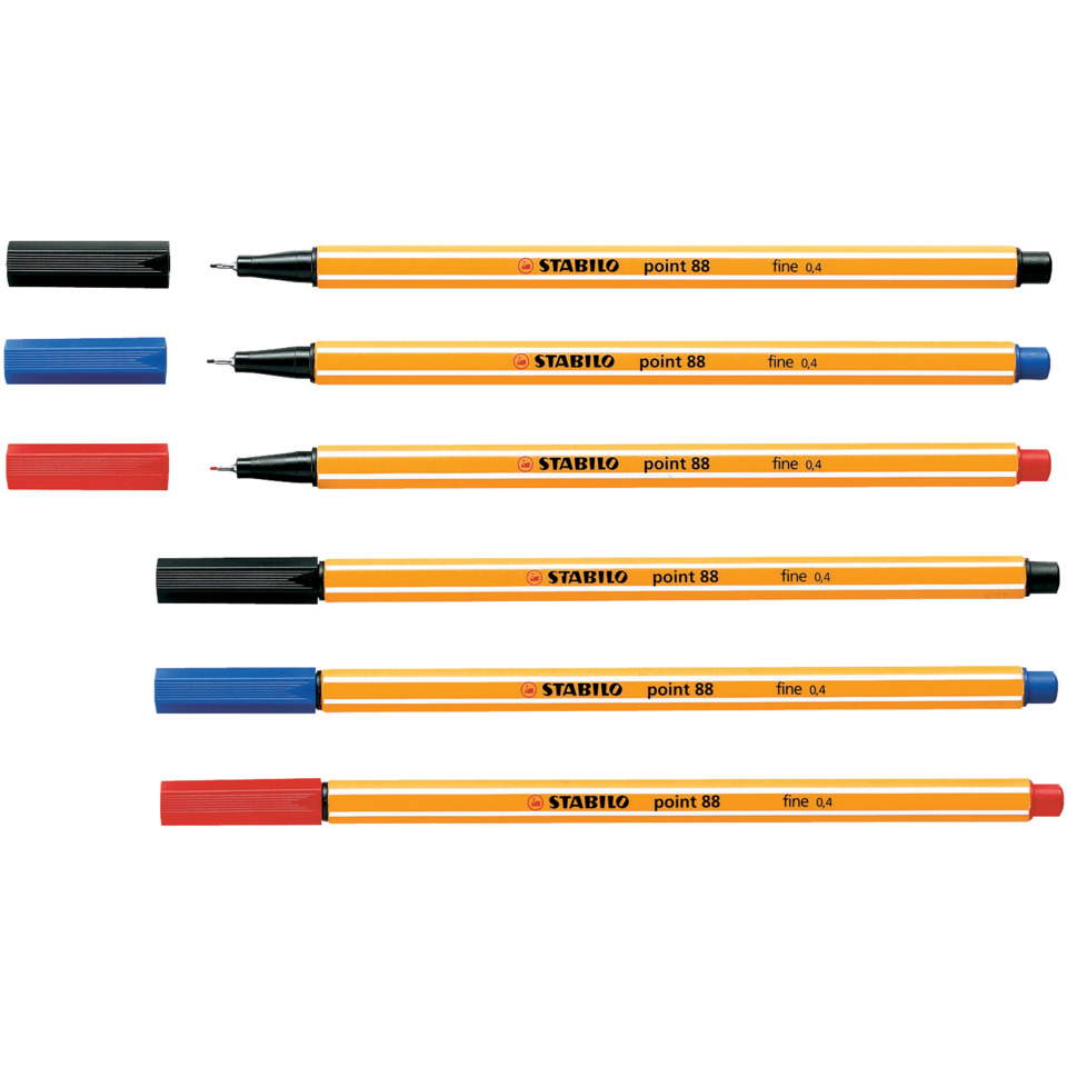 Marker, Stabilo, Fineliner, Orange, Point 88