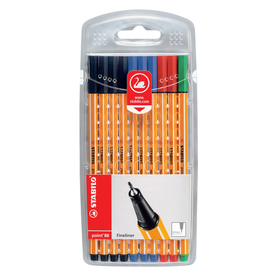 fineliner, orange, assorted, set, km