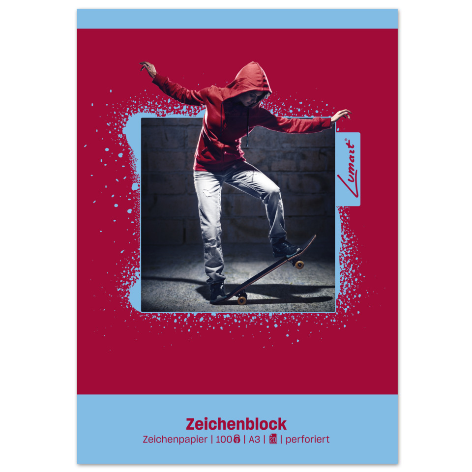 Skateboard, Hoodie, Rot, Jeans, Canvas