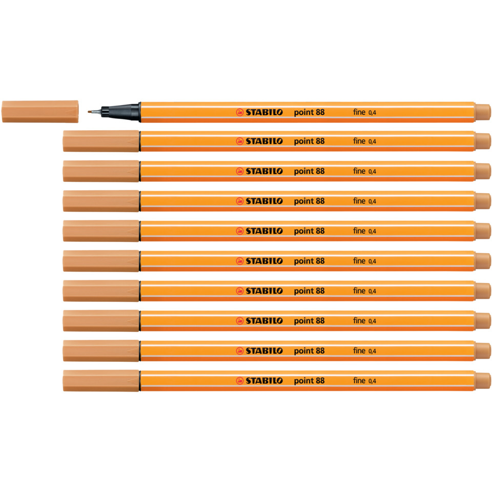 Marker, Orange, Fineliner, Stabilo, Stift