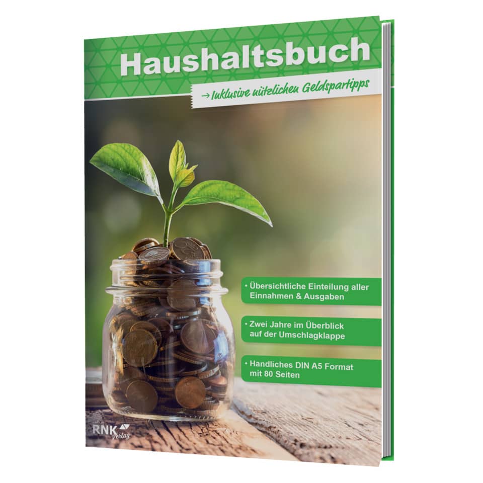 Haushaltsbuch, Geldsparplan, Umsatzübersicht, DIN A5, 80 Seiten