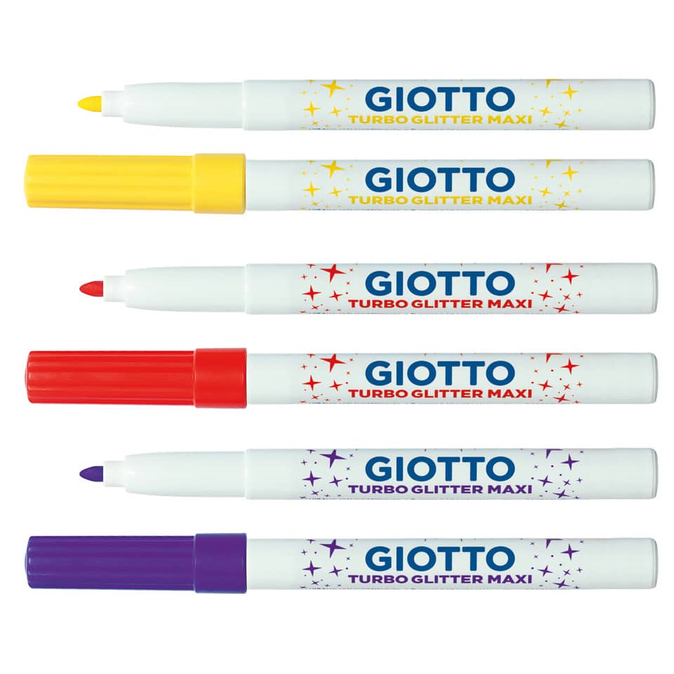 Marker, Glow, Turbo Glitter Maxi, Gel Marker, Set