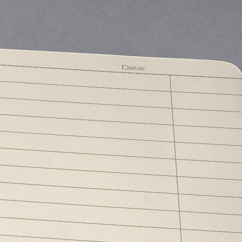 Notizbuch, linierte Seiten, Date, Tagebuch, Spiralbindung, notebook, lined paper, date heading, planner, stationery