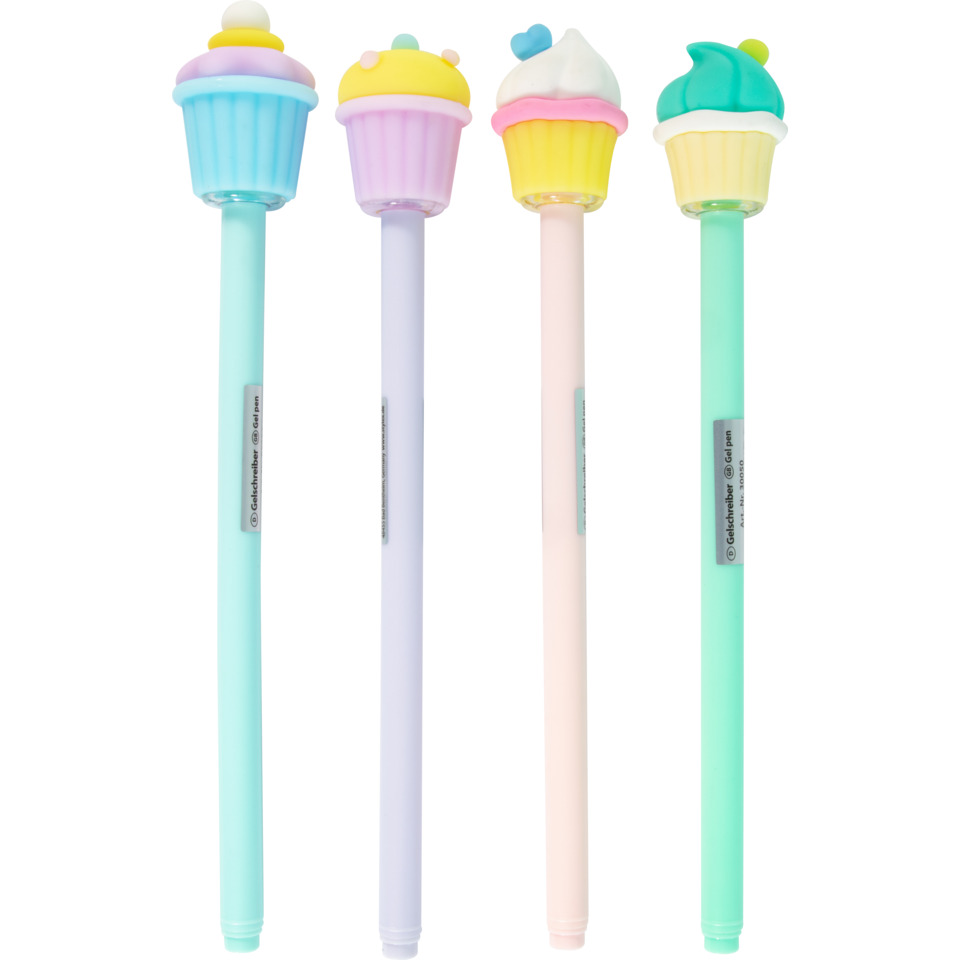 Cupcake Stift, Gelschreiber, Pastellfarben, Cupcake-Dekor, Novelty Stift