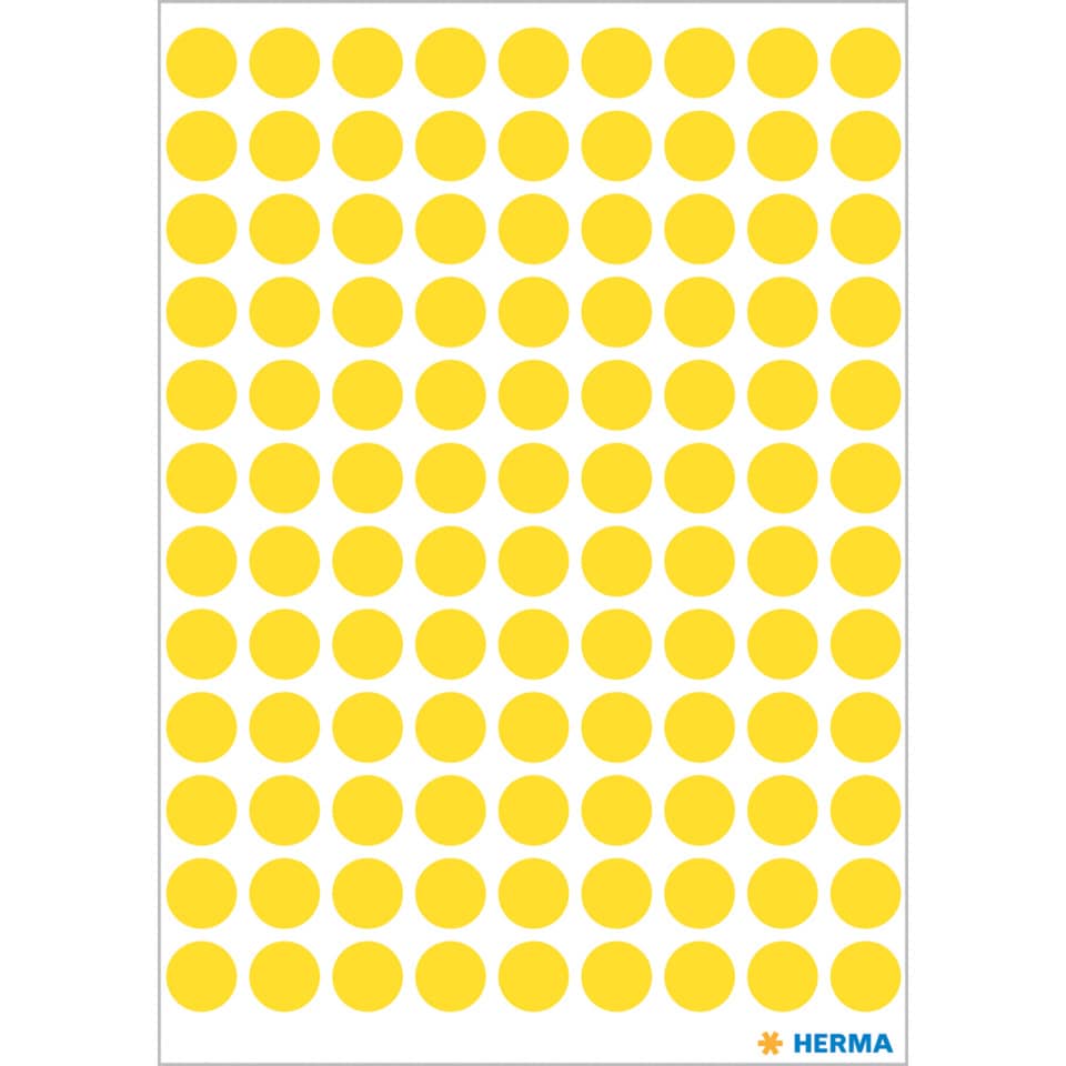 punktierte folie, gelbe punkte, dot pattern, gift border, herma logo